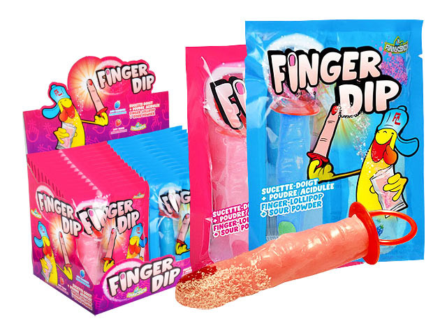"Finger Dip" - Finger-Lollipop + Puder - 14 cm - 40 g