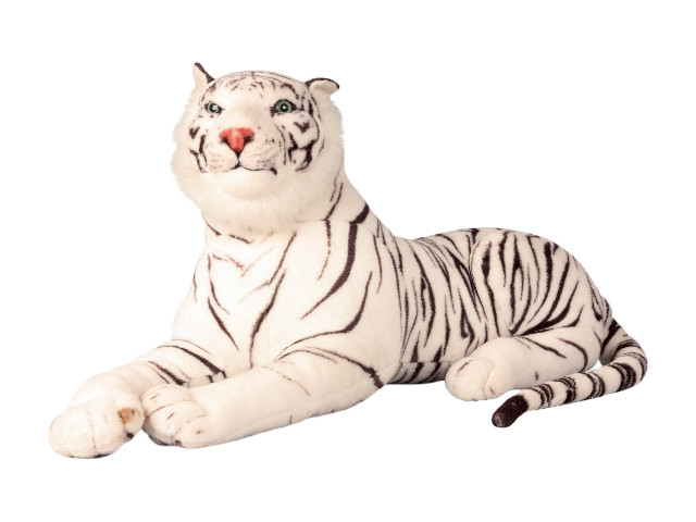 Plüsch-Tiger "Soto" - weiss - 110 cm (m. Schwanz 170 cm)