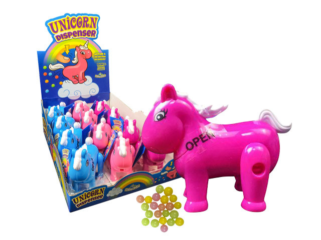 "Unicorn Dispenser " - mit Süßigkeiten - 7,5 cm - 5 g