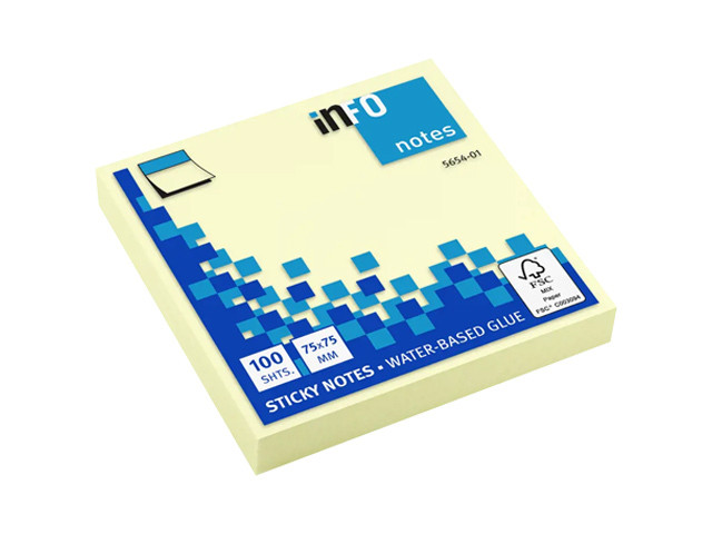 Sticky Notes - 75 mm x 75 mm - gelb - 100 Blatt