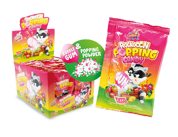 Rockooon Popping Candy Gum Tutti Frutti - 8 g