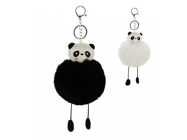 Schlüsselanhänger -  Puschel-Panda "Bobo" - 13 cm