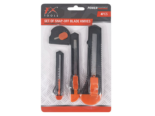 FX Tools - Cuttermesser - Teppichmesser 4tlg Set