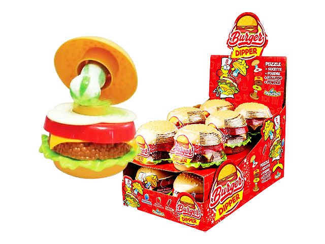 "Burger Dipper" - Lollipop + Puder - 5 cm - 21 g