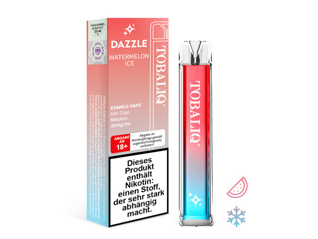 TobaliQ E-Shisha "DAZZLE" - Watermelon Ice - 600 Züge - 20 mg Nikotin