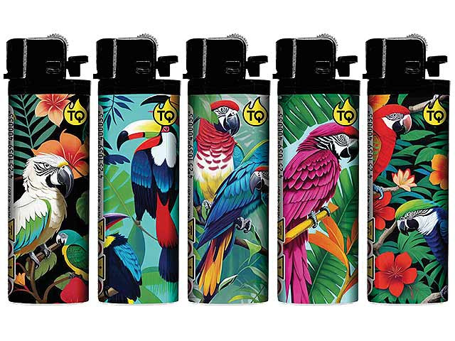 TobaliQ Reibrad Feuerzeug "Tropical Birds"