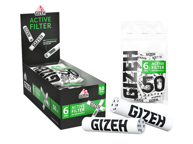 Gizeh Black Active Filter - 6 mm - 10 x 50er Tüte