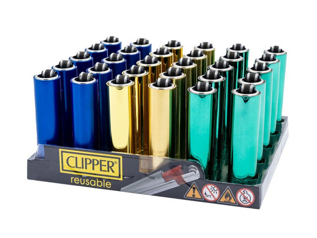 Clipper Metal Cover Micro Solid Mix - inkl. Clipper Feuerzeug