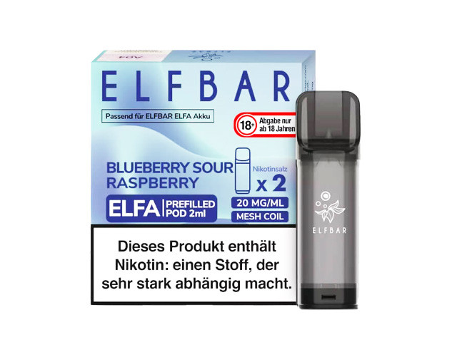 ELF BAR "ELFA POD" - 2er Pack - "Blueberry Sour Rapsberry"