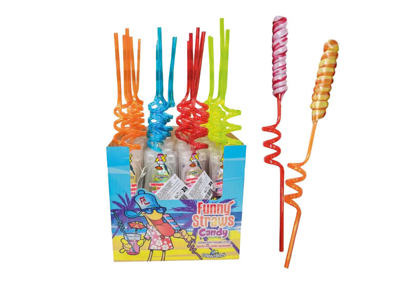 Funny Straws Candy - Lollipop mit Strohhalm - 29 cm - 40 g