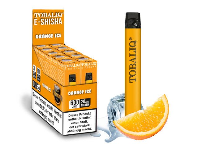 TobaliQ E-Shisha TQ-Smile "Orange Ice" - 600 Züge - "20 mg Nikotin"
