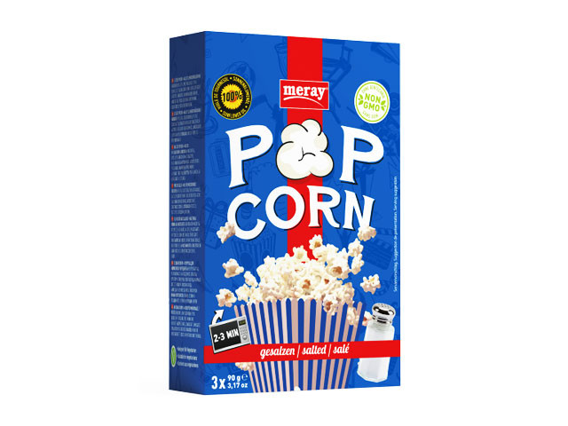 Meray Popcorn - Mais - gesalzen - 3 x 90 g