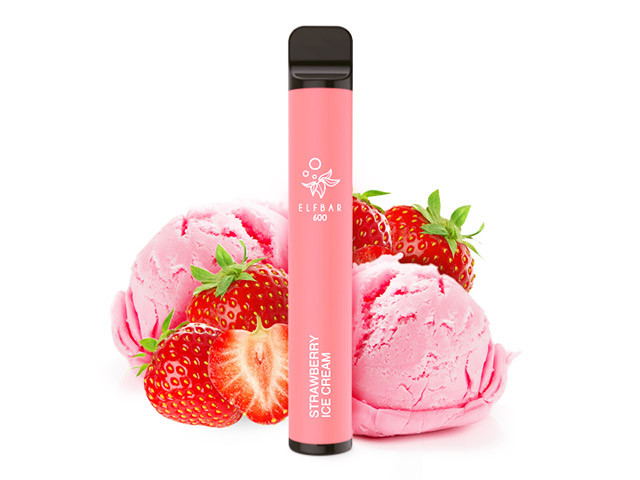 ELF BAR "E-Shisha" - Strawberry Ice Cream - 600 Züge - 20 mg Nikotin