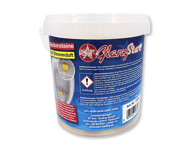 GlanzStar Beckensteine Urinal - Citrus - 1 kg