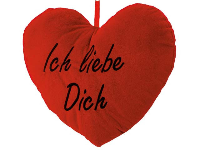 Plüsch-Herz "Ich liebe Dich" 33 x 25cm - 2237