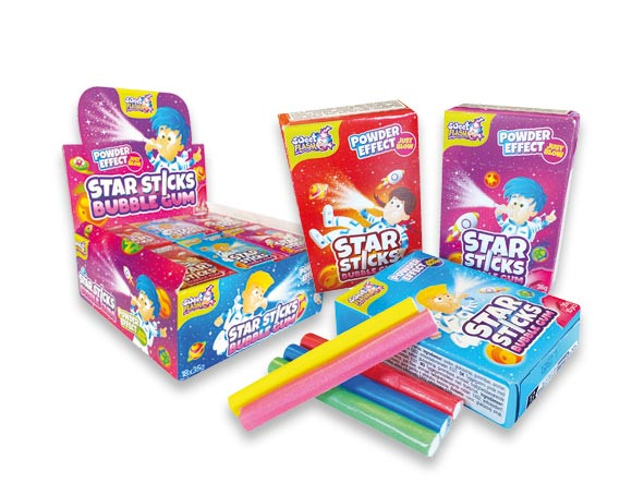 Star Sticks Bubble Gum - m. Pudereffekt - 35g