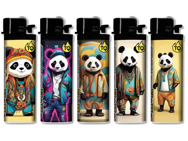 TobaliQ Reibrad Feuerzeug "Cool Panda"