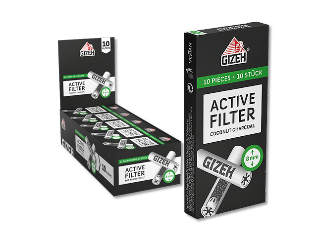 Gizeh Active Filter - 8 mm - 10er Pack