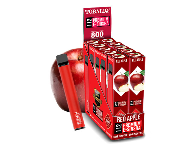 TobaliQ E-Shisha "Red Apple" - 700 Züge - OHNE NIKOTIN