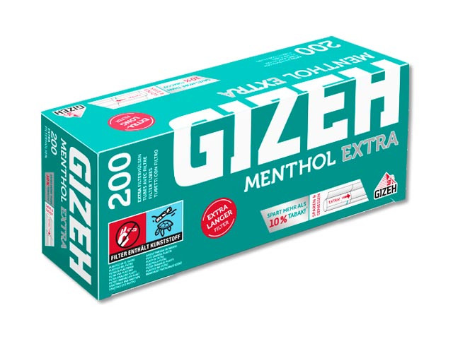 Gizeh Menthol Extra 200-er - Filterl. 15 mm