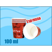 Kaffeebecher Espresso 100 ml braun