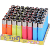 CLIPPER Feuerzeug "Gummiert-Neon" Soft Touch