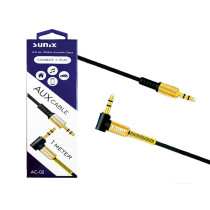 SUNIX- AC-02 "Stereo AUX Cable - Winkelstecker" 3,5mm - 1m