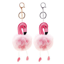 Schlüsselanhänger- Puschel "Flamingo"