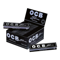OCB Slim Long schwarz, 50 Heftchen