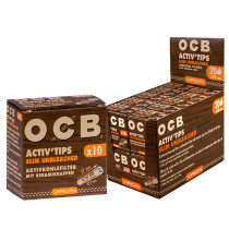 OCB Active Tips "Slim Unbleached" 20 x 10 Tips