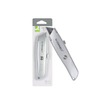 Q-CONNECT - Alu-Vollmaterial - Cutter-Messer mit Trapezklinge-18mm