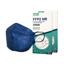 Mundschutz - 3D - FFP2 "dunkelblau" 1er - Pack in 10er Box