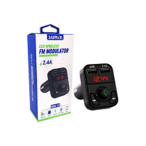 SUNIX- MDL-12 "CAR Bluetooth FM Modulator" - 2.4A