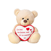 Plüsch-Bär "Ted" mit Herz (Du bist das beste was ...) - 30cm
