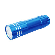 Taschenlampe "Lichtkraft Alu Lite Blau" 9 LEDs
