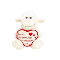Plüsch-Schaf mit Herz "Du bist das Beste was mir je passiert ist" - 30 cm