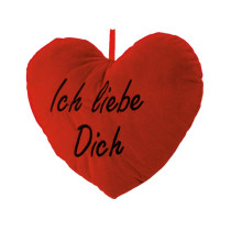 Plüsch-Herz "Ich liebe Dich" 33 x 25cm - 2237