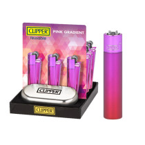 CLIPPER Feuerzeug "Pink Icy" - 12er Display