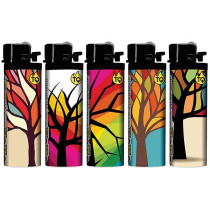 TobaliQ Reibrad Feuerzeug "Color Trees"