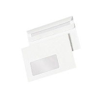25 Stck. Brief-Umschläge m. Sichtfenster - DIN C6  -  75g weiß