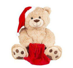 Plüsch-Bär "Theo" mit Nikolausmütze und rotem Sack - 100 cm