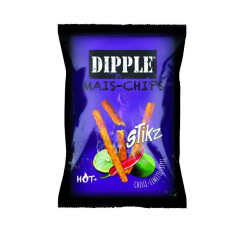 Dipple Mais-Chips Stikz Hot & Chilli Limette Style 90g