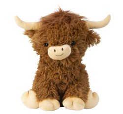 Plüsch-Büffel "Buffi" sitzend braun - 43 cm