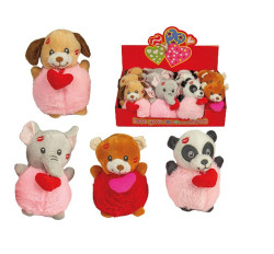 Plüsch-Tiere Kussmund Display 14cm