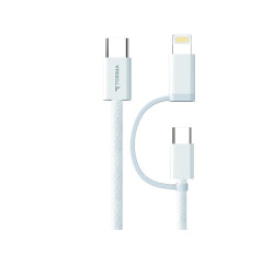 Torima U16-WEIß 2-in-1, Type-C To Type-C UND LIGHTNING 1m