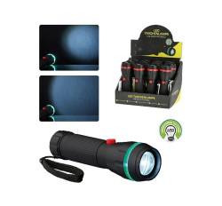 LED Taschenlampe mit Zoom Funktion ,16x2,5cm 12 Stück im Display , 3x AAA  nicht