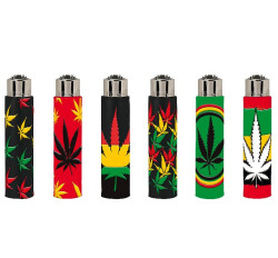 Clipper Feuerzeug "Pop Cover Weed Colors"