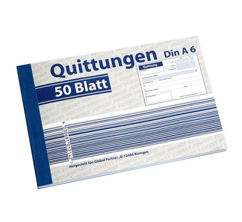 Quittungsbuch - DIN A6 - 50 Blatt