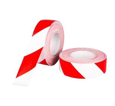 Warnklebeband rot/weiss - 50,0 mm x 66,0 m