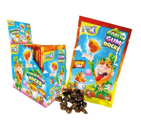 Kaugummi "Goblin Gum Rocks" - Sour Cola - 45g
